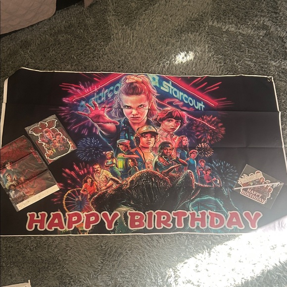 Other - Stranger Things Happy Birthday Banner